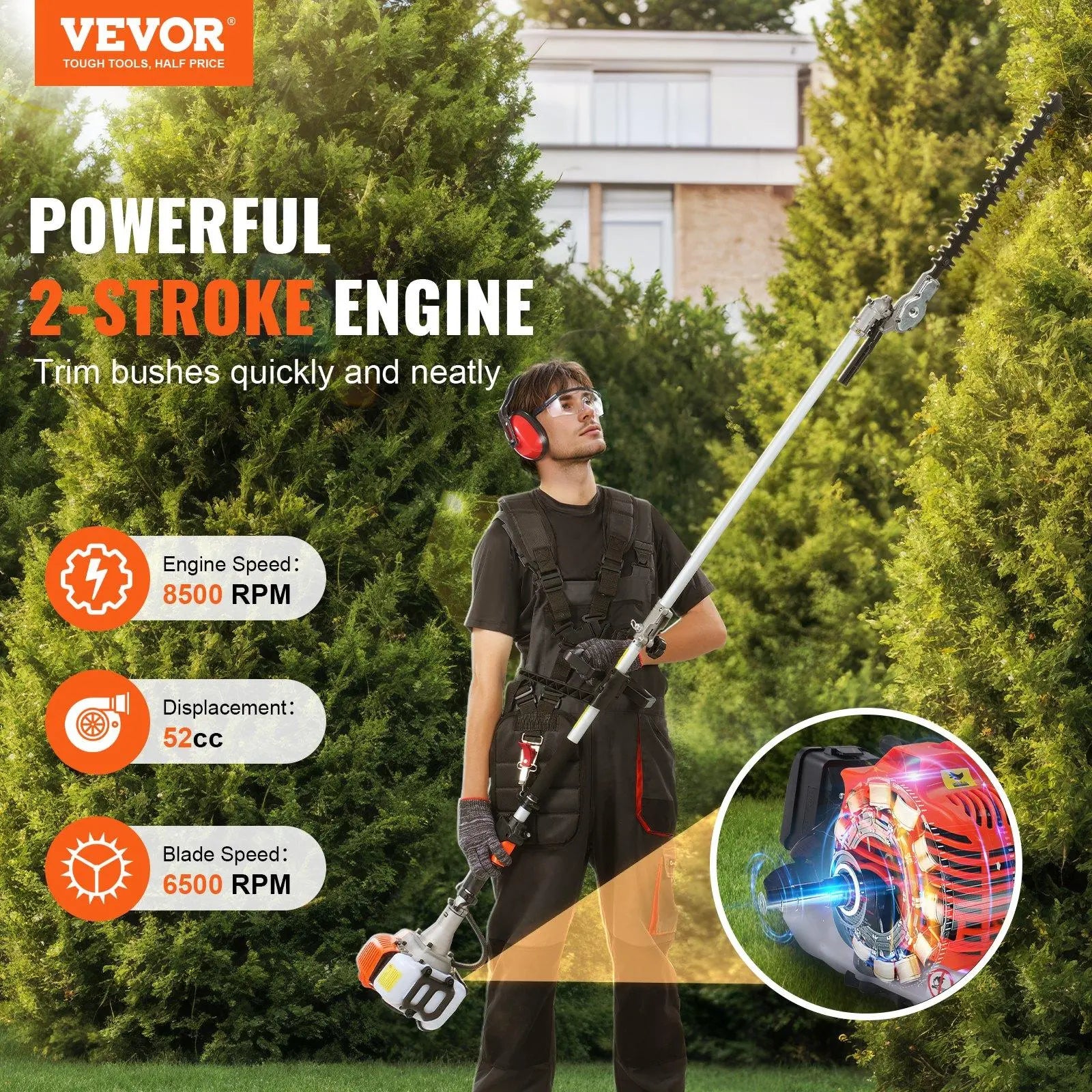 52CC 6-in-1 Multi-Function Garden Tool Set