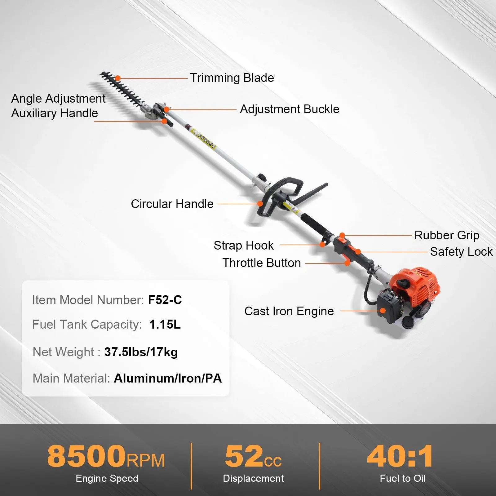 52CC 6-in-1 Multi-Function Garden Tool Set