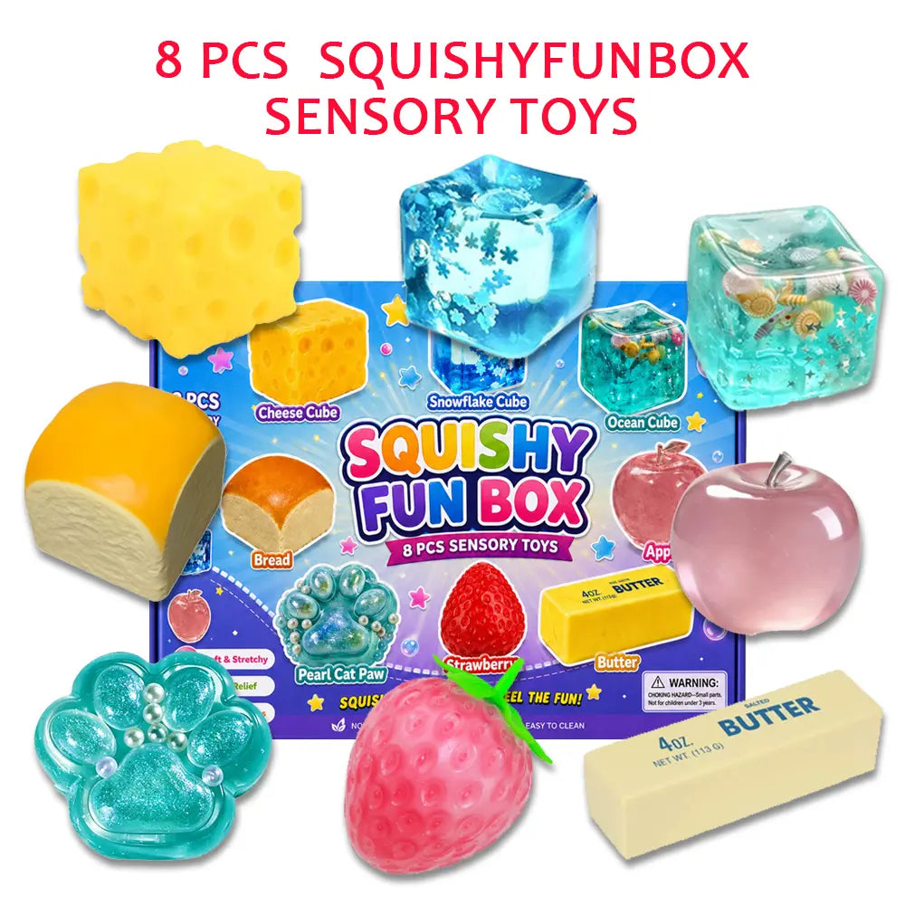 Sensory Stress Relief Squishy Bundle – 8 Pieces